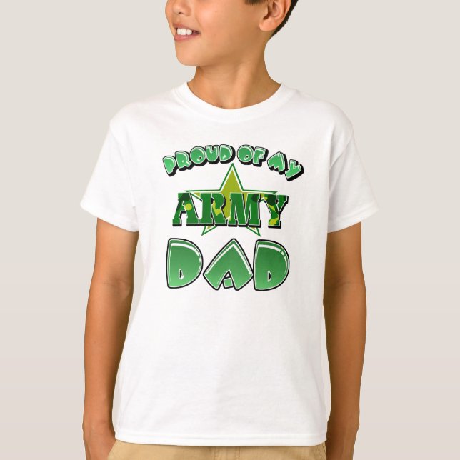 Camiseta Orgulloso de mi papá del ejército (Anverso)
