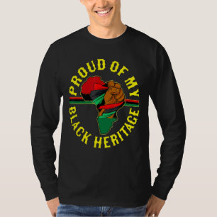 Camiseta Orgulloso De Mi Patrimonio Negro De África Mapa Kw
