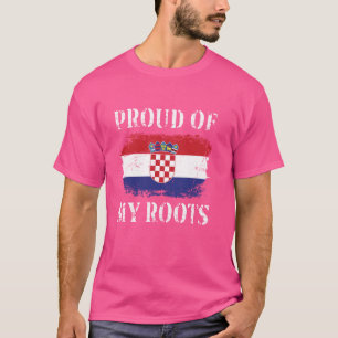 Camiseta Orgulloso De Mi Raíces Croatas Bandera Croata Croa
