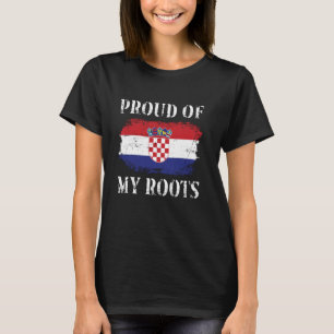 Camiseta Orgulloso De Mi Raíces Croatas Bandera Croata Croa