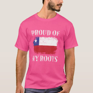 Camiseta Orgulloso De Mis Raíces Chilenas Bandera De Chile