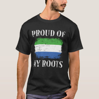 Camiseta Orgulloso De Mis Raíces De Sierra Leona Fl De Sier
