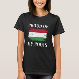 Camiseta Orgulloso de mis raíces húngaras Bandera húngara