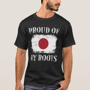Camiseta Orgulloso de mis raíces japonesas bandera japonesa
