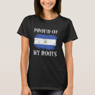 Camiseta Orgulloso De Mis Raíces Nicaragüenses, Bandera Nic