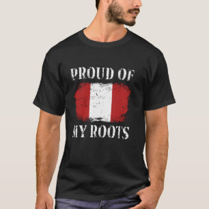 Camiseta Orgulloso de mis raíces peruanas Bandera peruana P