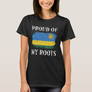 Camiseta Orgulloso de mis raíces ruandesas Bandera Ruandesa