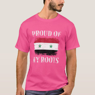 Camiseta Orgulloso de mis raíces sirias Bandera siria