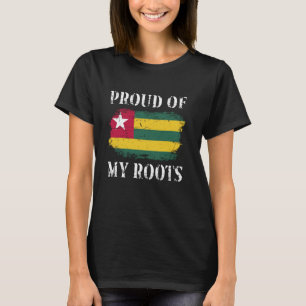 Camiseta Orgulloso de mis raíces togolesas bandera togolesa