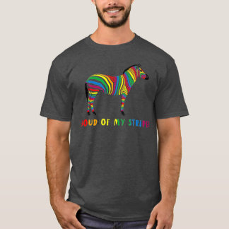 Camiseta Orgulloso de mis Stripes Zebra LGB Gay CSD Rainbo