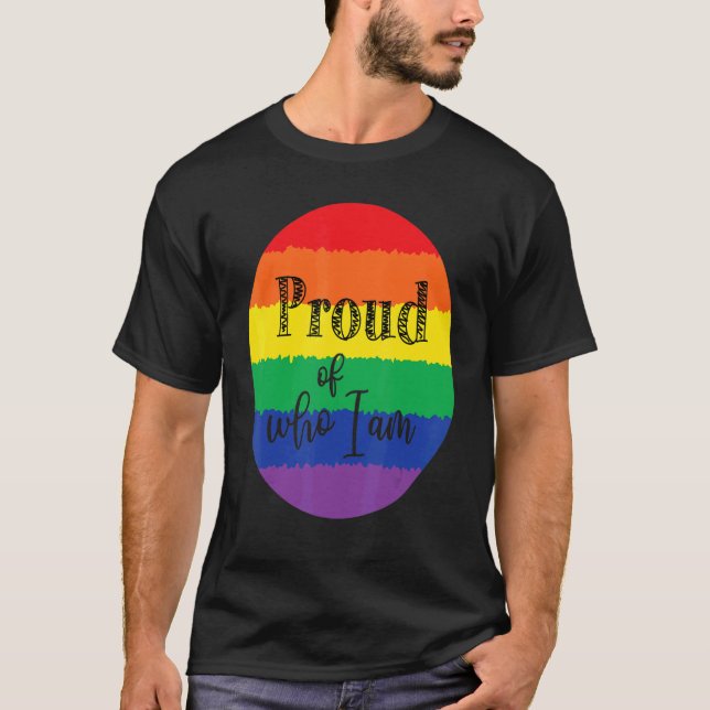 Camiseta Orgulloso De Quién Soy Lgbt Orgullo Gay Lesbiana (Anverso)