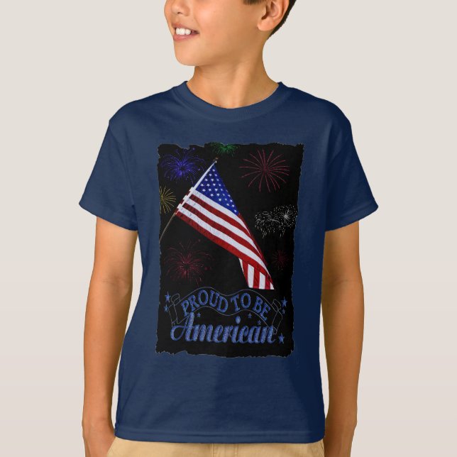 Camiseta orgulloso de ser americano (Anverso)