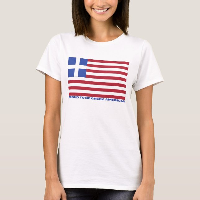 CAMISETA ¡ORGULLOSO DE SER AMERICANO GRIEGO! (Anverso)