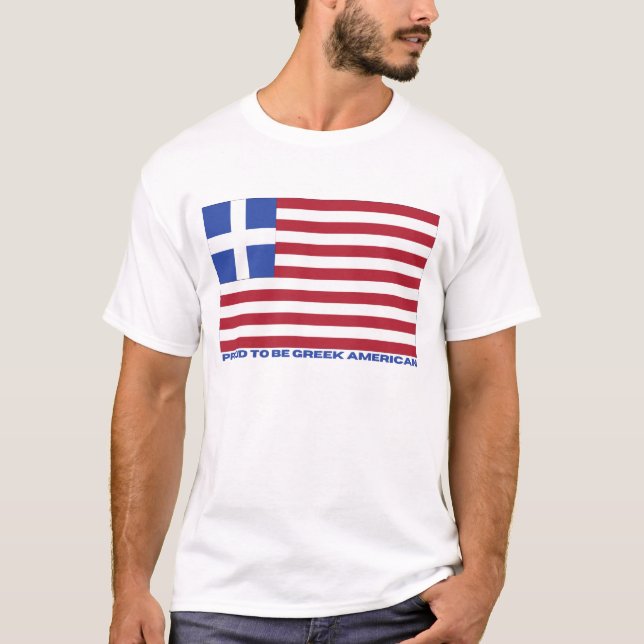 CAMISETA ¡ORGULLOSO DE SER AMERICANO GRIEGO! (Anverso)