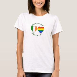 Camiseta Orgulloso de ser banderas irlandesas y gay del cor