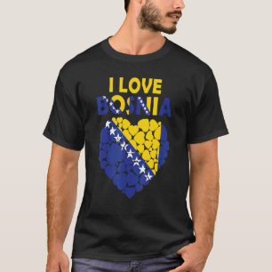 Camiseta Orgulloso de ser bosnio, amo la bandera de Bosnia