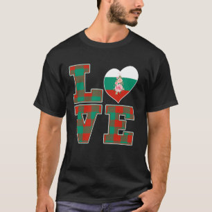 Camiseta Orgulloso De Ser Búlgaro Me Encanta El Corazón De 