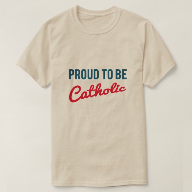 CAMISETA ORGULLOSO DE SER CATÓLICO (Diseño del anverso)