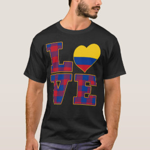 Camiseta Orgulloso De Ser Colombiano Amo El Corazón De Band
