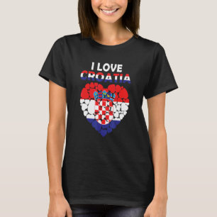 Camiseta Orgulloso de ser croata Amo la Bandera de Croacia