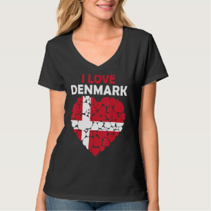 Camiseta Orgulloso de ser danés, amo la bandera de Dinamarc