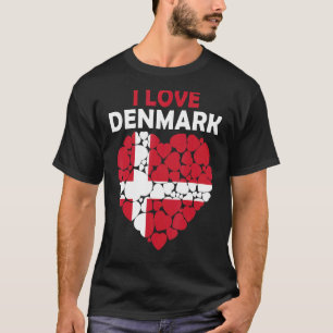 Camiseta Orgulloso de ser danés, amo la bandera de Dinamarc