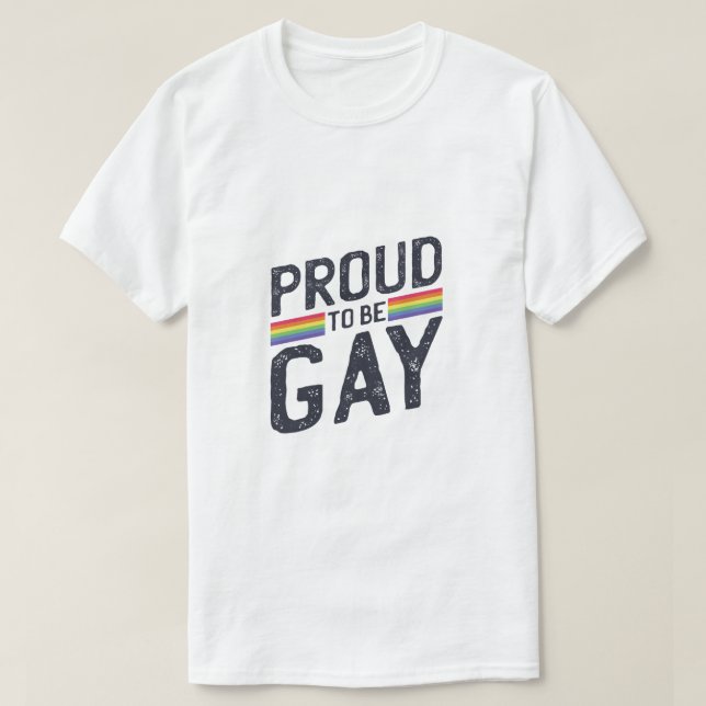 Camiseta Orgulloso De Ser Día Del Orgullo Arcoiris Gay (Diseño del anverso)