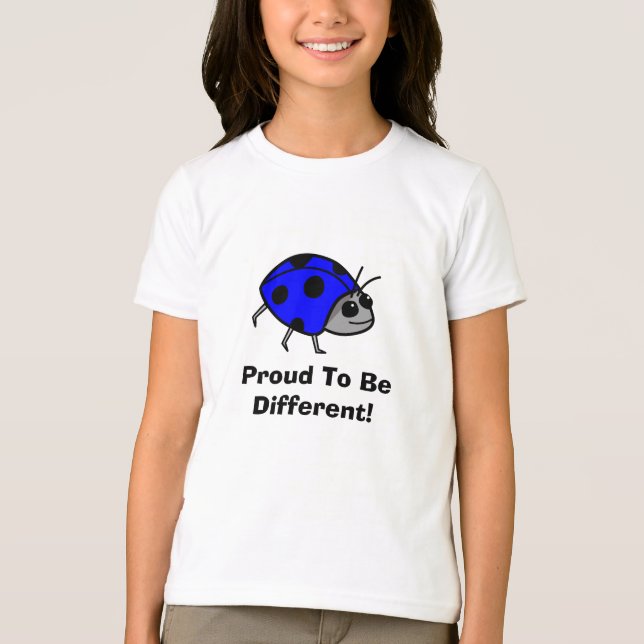Camiseta Orgulloso De Ser Diferente Ladybug Azul (Anverso)