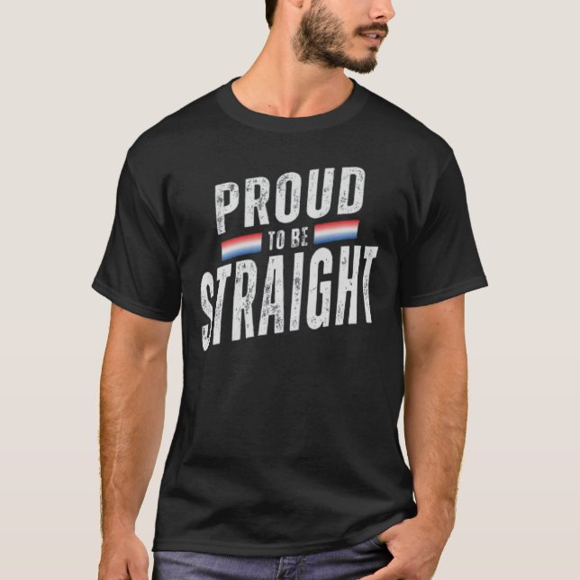 Camiseta Orgulloso de ser directo - Gracioso para los hombr (Anverso)