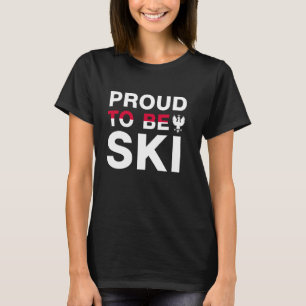 Camiseta Orgulloso de ser divertido esquí ascendencia polac