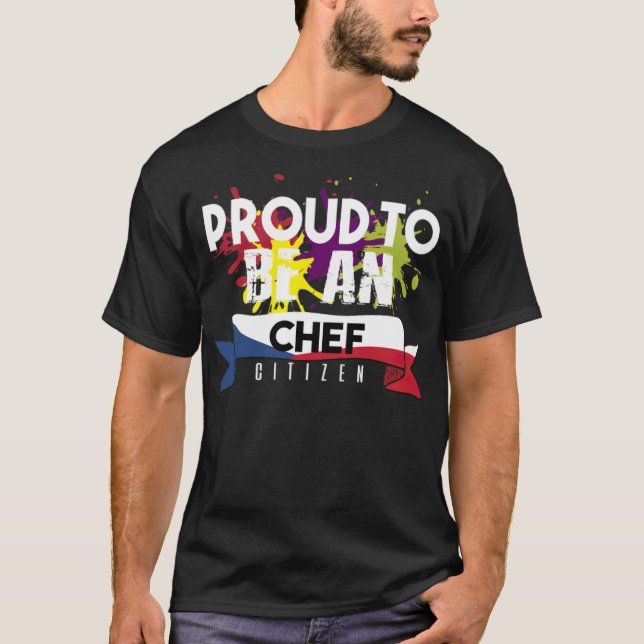 Camiseta Orgulloso de ser el chef, chef y chef del espacio, (Anverso)