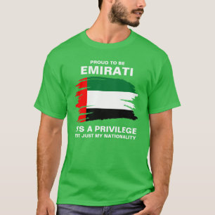 Camiseta Orgulloso de ser emiratí, es un privilegio