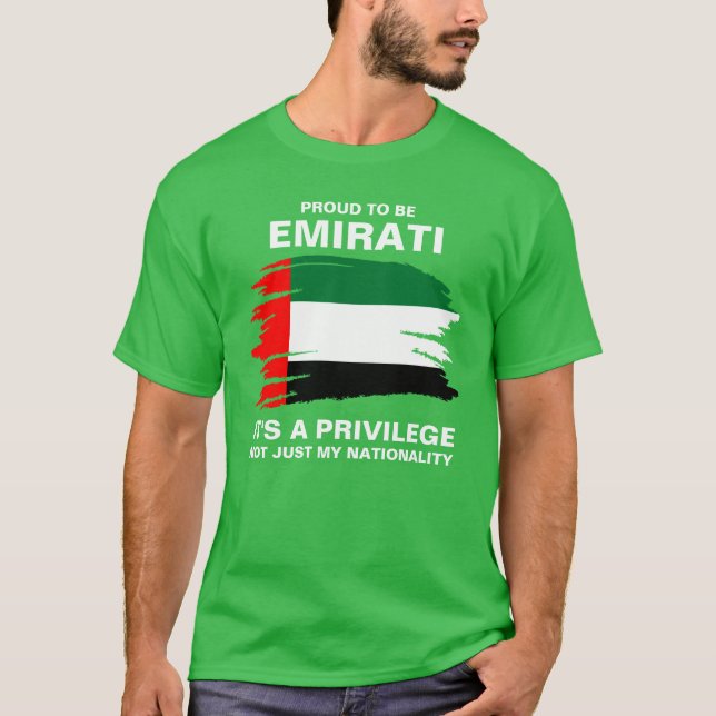 Camiseta Orgulloso de ser emiratí, es un privilegio (Anverso)