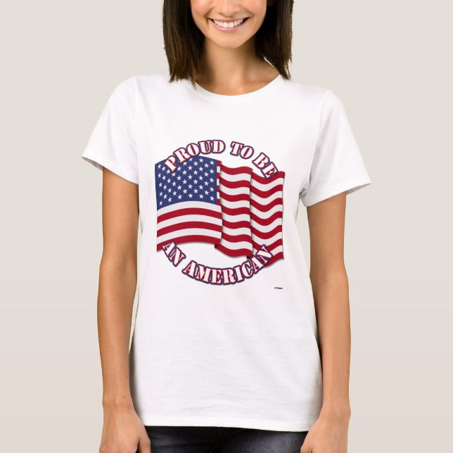 Camiseta Orgulloso De Ser Estadounidense Con La Bandera Est (Anverso)