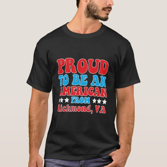 Camiseta Orgulloso De Ser Estadounidense De Richmond Virgin (Anverso)