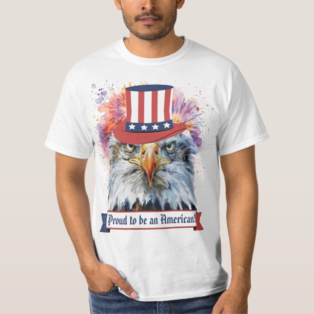 Camiseta "¡Orgulloso de ser estadounidense!" Hombre (Anverso)