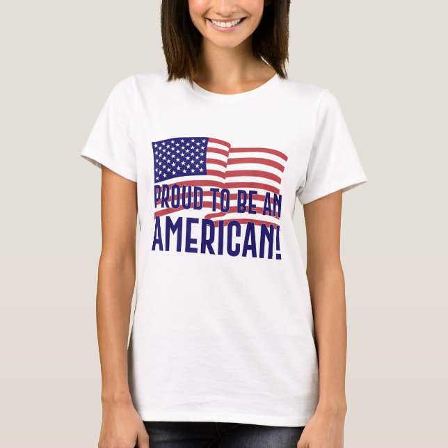 Camiseta Orgulloso de ser estadounidense para los hombres j (Anverso)
