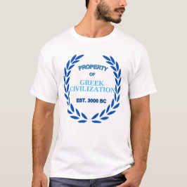 Camiseta Orgulloso de ser griego -propiedad de la civilizac