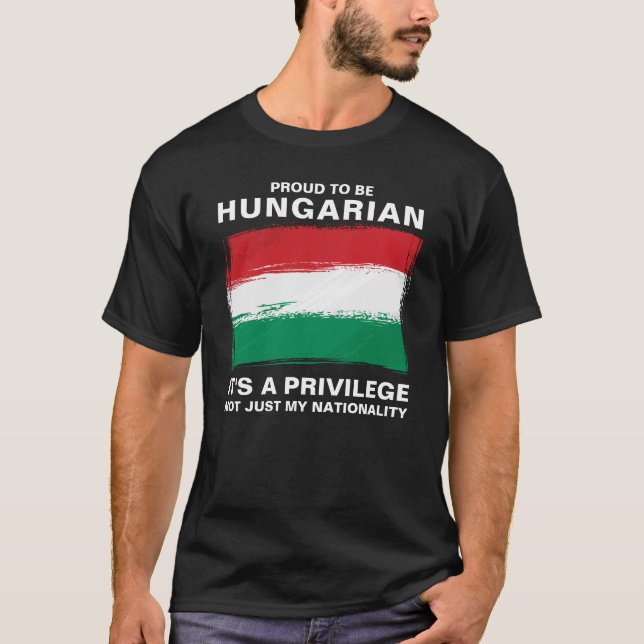 Camiseta Orgulloso de ser húngaro, es un privilegio (Anverso)