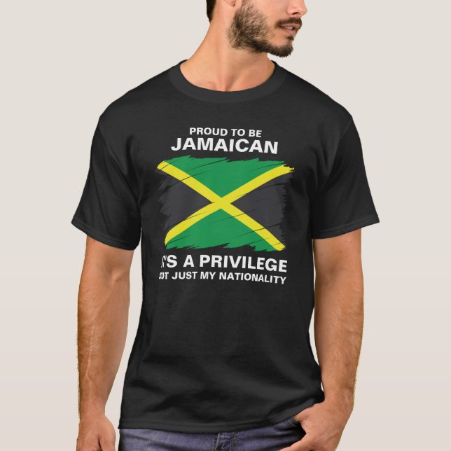 Camiseta Orgulloso de ser jamaicano, es un privilegio (Anverso)