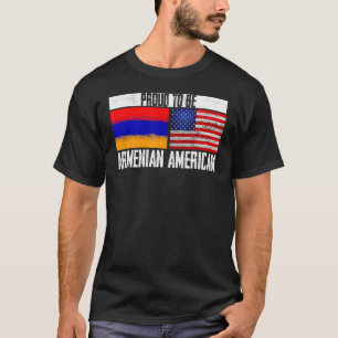Camiseta Orgulloso de ser la bandera armenia-norteamericana
