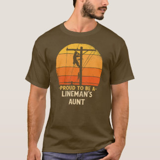 Camiseta Orgulloso De Ser Lineman Tía Cable Eléctrico