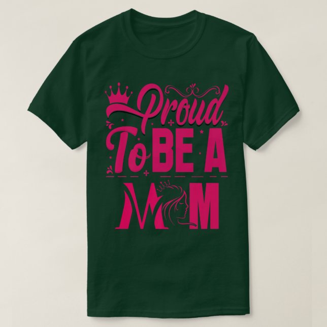 Camiseta orgulloso de ser madre, esposa o abuela orgullosa, (Diseño del anverso)