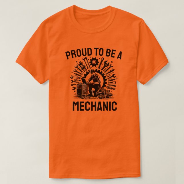 Camiseta Orgulloso de ser mecánico (Diseño del anverso)