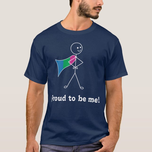Camiseta Orgulloso de ser mi poly (polisexual) súper héroe  (Anverso)