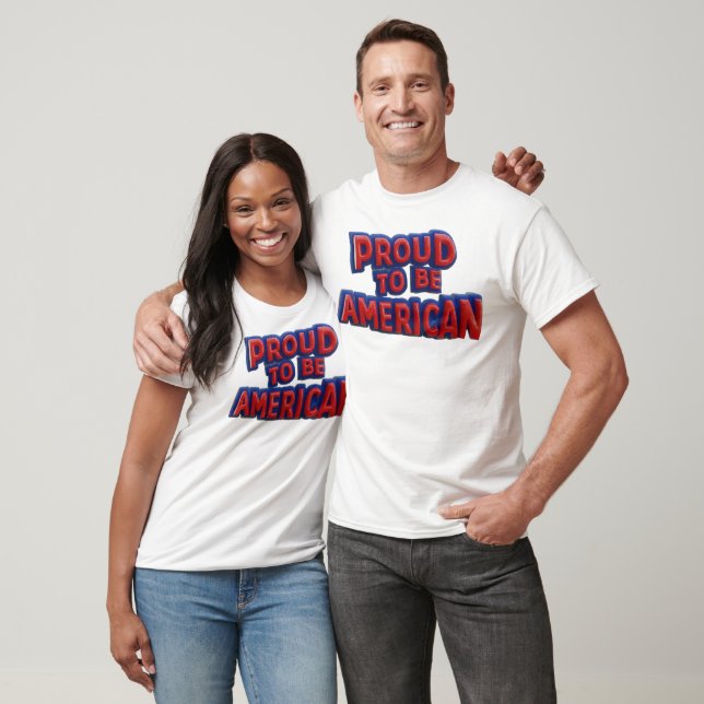 Camiseta Orgulloso de ser norteamericano 3D impreso (Unisexo)