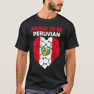 Camiseta Orgulloso de ser peruano amo la bandera de Perú