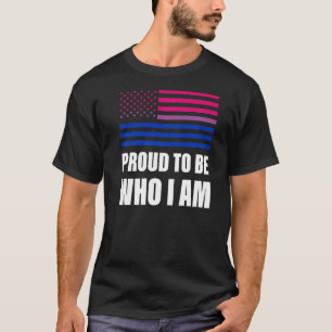 Camiseta Orgulloso De Ser Quien Soy La Bandera Bisexual Lgb