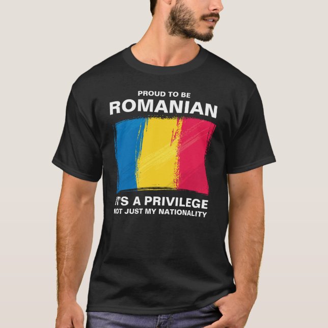 Camiseta Orgulloso de ser rumano, es un privilegio (Anverso)