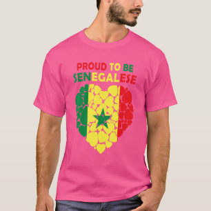 Camiseta Orgulloso de ser senegalés Amo La Bandera Senegal